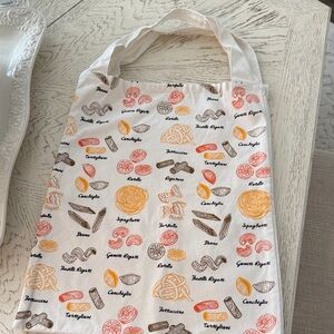 New 3 pockets canvas Tote Bag with Colorful  Pasta images